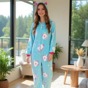 Pagliaccetto da <span class=keywords><strong>donna</strong></span> in <span class=keywords><strong>pile</strong></span> spesso unicorno morbido <span class=keywords><strong>pigiama</strong></span> - Product Image 4