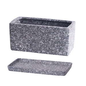 Vasi di <span class=keywords><strong>piante</strong></span> succulente quadrati rettangolari in ceramica per interni fioriera vaso di <span class=keywords><strong>fiori</strong></span> <span class=keywords><strong>cactus</strong></span> <span class=keywords><strong>con</strong></span> vassoio per <span class=keywords><strong>piante</strong></span> verdi OEM - Product Image 5