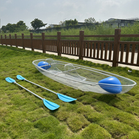 Vente en gros Bateau transparent Fun Canoë Multijoueur Kakay Bateau transparent bateau en plastique