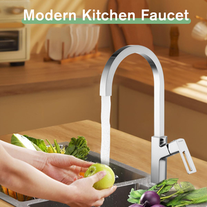 Vòi bếp hiện đại chất lượng cao Leelongs, điều chỉnh nhiệt độ, chất liệu đồng thau, dễ lắp đặt và vệ sinh - Product Image 4