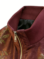 Blouson bomber vintage à fleurs et effet vieilli |   Manteau oversize de style streetwear chinois