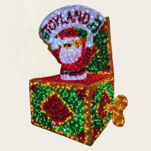 Décorations d'éclairage de Noël extérieur personnalisées Grand jouet de Père Noël à LED scintillant pour la décoration extérieure de Noël - Product Image 2