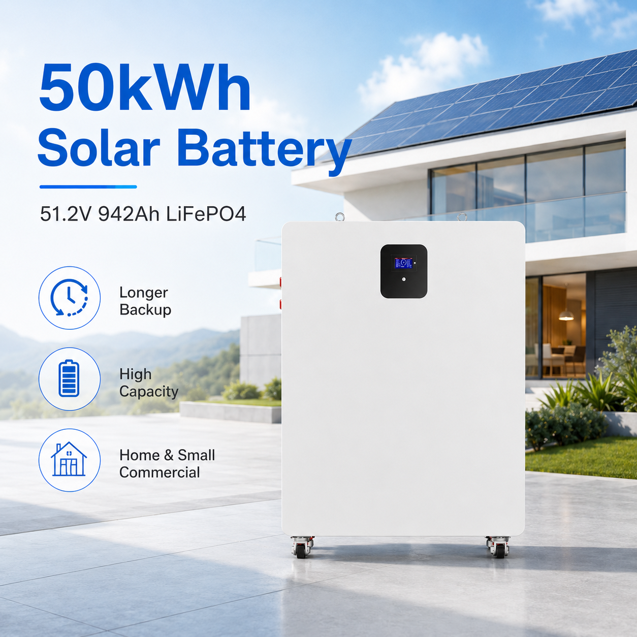 50Kwh Lithium Battery 48V Home Energy Storage System 51.2V 280Ah 300Ah 560Ah 600Ah 942Ah Solar Lifepo4 Batteries With Bms · image 2