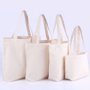 Wholesale Durable White Custom Full Print 100% Cotton Canvas Tote Shoulder Shopping Bag Sublimation