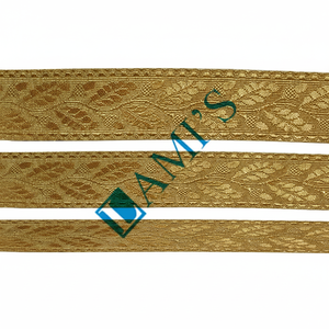 Venta al por mayor lingotes de alambre de metal trenza de oro personalizado Oakleaf trenza de encaje metálico para la decoración - Product Image 1