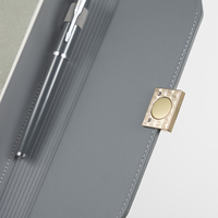 Carnet en cuir A5 personnalisé avec logo pour le bureau, cadeaux d'affaires de luxe, ensemble de papeterie d'entreprise, carnet avec thermos