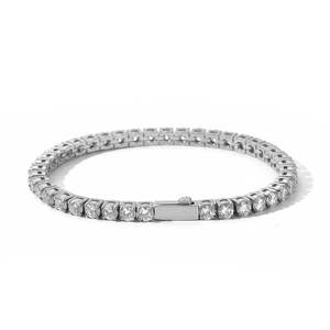 Premium B2B Wholesale 1-Row VVS Moissanite Tennis <b>Bracelets</b> S925 Silver 18K Gold Plated Iced Out Eternity Link Hip Hop Jewelry - Product Image 4
