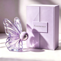 Flacons de parfum en verre au design élégant, en stock, 30 ml, 100 ml, flacons de parfum vides pour femmes avec boîte personnalisée