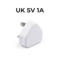 Charger Dinding Cantell Berkualitas Tinggi UK 3Pin 5V 1A USB 2.0 5W dengan Proteksi Sirkuit Pendek untuk Sikat Gigi Elektrik, Pemutar MP3/MP4