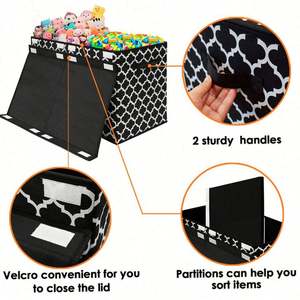 Vente chaude Boîte de rangement pour jouets pliable de grande capacité de haute qualité pour enfants - Product Image 5