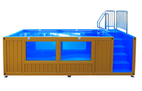 Maison conteneur portable de 20 pieds et piscine extérieure pour diverses applications