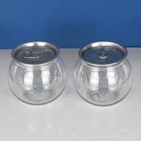 Bouteille transparente en plastique de 210 ml avec bouchon en aluminium, idéale pour le thé, les boissons gazeuses, les jus, la bière et le café – Design élégant