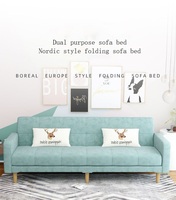 Sofá Cama Plegable de Tela para Sala de Estar o Dormitorio de Familia Pequeña Apartamento Moderno y Fresco
