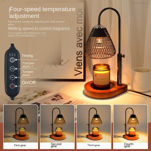 Nordic Style Home Decor Ornament Candle Warmer Lamp Electric <b>Timer</b> Candles Wax Warmers Glass Lamps Melting Warming Lantern - Product Image 3