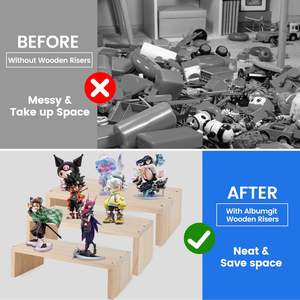 Exhibidores <span class=keywords><strong>de</strong></span> Madera <span class=keywords><strong>de</strong></span> 3 Niveles para Cupcakes, Joyería, Perfumes, Figuras Funko Pop - Product Image 5