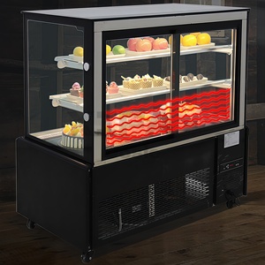Vitrina Refrigerada Curva <span class=keywords><strong>de</strong></span> Vidrio para Pasteles, en Acero Inoxidable, Popular y en Oferta, para Panadería - Product Image 2