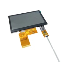 Écran LCD TFT 4,3 pouces, résolution 800x480, RGB 24 bits, écran tactile capacitif 40 broches, circuit intégré de pilote SC72543, 500 cd/m², 16 LED