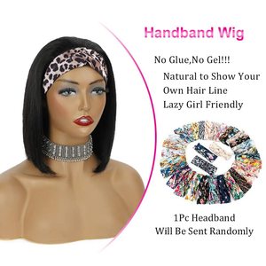 Bandeau perruque en rayonne et soie glacée pour <span class=keywords><strong>femme</strong></span>, modèle St. Bob, pour <span class=keywords><strong>coupe</strong></span> bob, longueur 6-16 pouces, permanente et teintée - Product Image 2