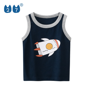 Débardeur en coton sans manches pour enfants avec imprimé de dessins animés, débardeur sans manches pour garçons - Product Image 3