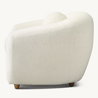 Mobilier personnalisé d'usine SYLVAIN fauteuil à coussin intégré extra épais canapé classique confortable fauteuil de salon doux