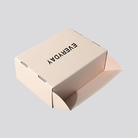 Boîtes d'expédition en papier kraft rose avec logo personnalisé pour petites entreprises, boîtes d'emballage en carton ondulé pour chaussures et vêtements