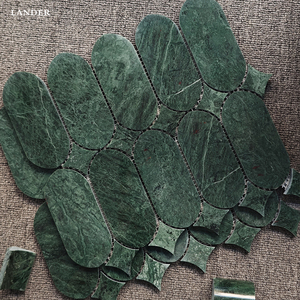 Lander đá Verde Guatemala đá cẩm thạch Gạch <span class=keywords><strong>Mosaic</strong></span> <span class=keywords><strong>Retro</strong></span> thiết kế tường đá gạch - Product Image 4