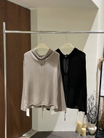 Pull en tricot simple à porter devant et derrière, avec lacets, style automne, cardigan ample et décontracté, 100% coton