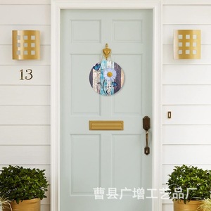 ป้ายไม้ติดผนังลายดอกเดซี่ผีเสื้อ ของตกแต่งบ้าน งานฝีมือชานตง GZ82 - Product Image 2