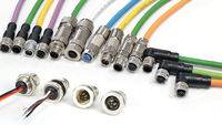 Adaptateur Ethernet RJ45 blindé à 4/5/8 broches, câble industriel à contact en cuivre mâle/femelle M12, montage sur panneau, montage en saillie