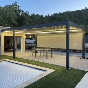 Pabellón de jardín de aluminio <span class=keywords><strong>Pérgola</strong></span> Apertura techo solar persiana de <span class=keywords><strong>pérgola</strong></span> de aluminio eléctrica <span class=keywords><strong>Precio</strong></span> DE FÁBRICA DE China <span class=keywords><strong>Pérgola</strong></span> <span class=keywords><strong>6x3</strong></span> - Product Image 1