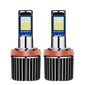 Super brillante H3 H7 H8 H11 3030 LED luces <span class=keywords><strong>antiniebla</strong></span> doble color <span class=keywords><strong>antiniebla</strong></span> bombilla 9006 9005 para coches - Product Image 1