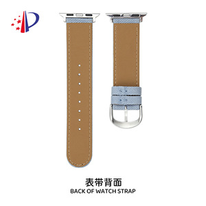 Dachshund Puppy correa de cuero vaquero bordada para Iwatch10 98765 pulsera de muñeca Ultra para Apple Watch correa de reloj de cuero - Product Image 5