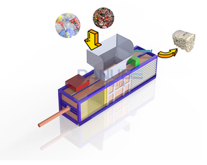 Empacadora hidráulica Horizontal de fácil operación, máquina de prensado de basura de alto rendimiento, maquinaria para plantas de reciclaje, compresor de basura - Product Image 1