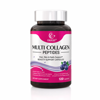 DUOZI OEM Capsules de peptides de collagène multiples pour la beauté des cheveux, de la peau et des ongles, complément alimentaire, 120 capsules