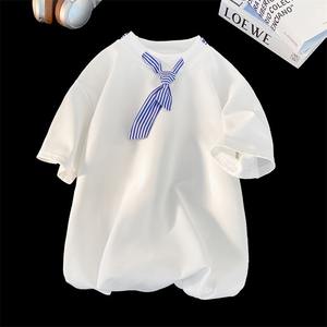 Nautical Blue Plaid Beaded Vintage Breathable Scarf Short <b>T</b>-<b>Shirt</b> for Men and <b>Women</b> Summer Couple <b>Sleeveless</b> - Product Image 6