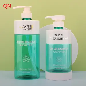 Wholesale manufacturers 500ml 800ml 1000ml square plastic 1litre PET bottles lotion pump plastic bottles shampoo bottles