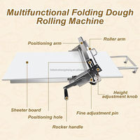 Machine à étaler la pâte pliable, à épaisseur réglable, pour pizza, croissant, pâte feuilletée, fondant