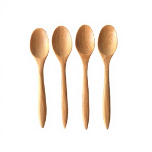 Ensemble de couverts en bois faits à la main, ustensiles de cuisine, taille et forme personnalisées, pour hôtel et usage domestique - Product Image 1