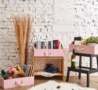 Boîtes de rangement pliables en carton de style moderne pour vêtements, organiseurs de placard, boîtes de rangement en tissu pour pantalons et vêtements avec poignée