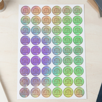 Autocollant holographique personnalisé en vinyle PVC imperméable avec impression de logo sur mesure, écologique et lumineux, découpé sur mesure