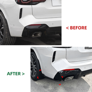 Kits de modificación de carrocería de alta calidad, divisor de parachoques trasero para BMW <span class=keywords><strong>X3</strong></span> G01 LCI <span class=keywords><strong>M</strong></span> Sport <span class=keywords><strong>2022</strong></span> +, accesorios para coche, 1 unidad, 2 unidades - Product Image 2
