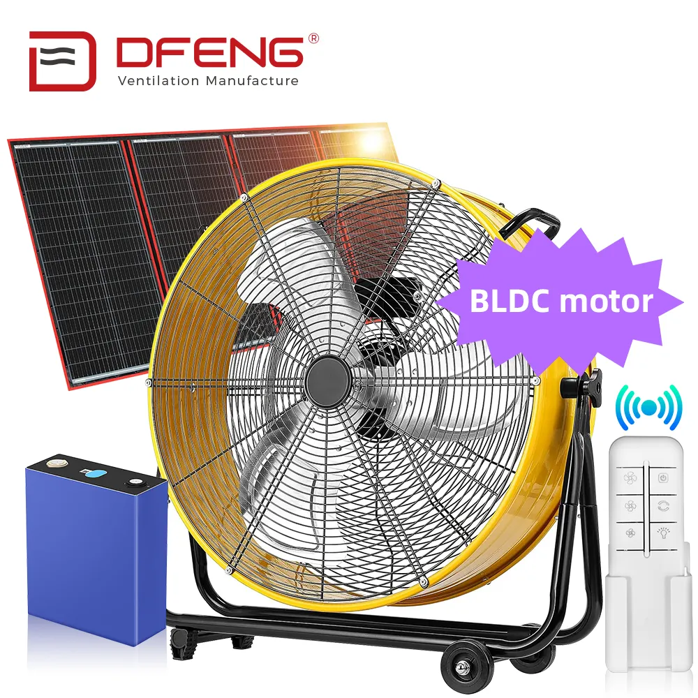 DEFENG factory Hot sale 110V~240 50/60hz Economy ventilador for Garages and electricity saving high speed drum fan