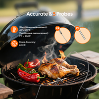 INKBIRD ISC-028-BW Wi-Fi 5G Bbq Fumeur Contrôle automatique de la température avec 5 sondes, alarmes haute et basse température