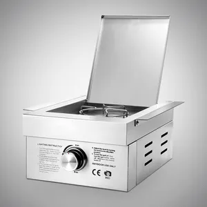 Premium 304 paslanmaz çelik açık ızgara mutfak dahili masa üstü gaz kömür çift kullanımlı soba barbekü ızgara Rotisserie