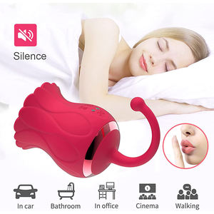 Vibratore a Suzione Orale AIERSHA per <span class=keywords><strong>YouTube</strong></span>, Giocattolo a Suzione per Clitoride e Capezzoli, Vibratore a Forma di Rosa Rossa - Product Image 2