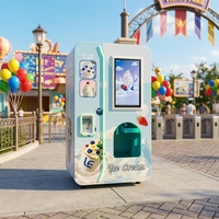 Distributeur automatique de crème glacée 24h/24, distributeurs automatiques de crème glacée en libre-service, machine à crème glacée robotisée entièrement automatique pour usage commercial