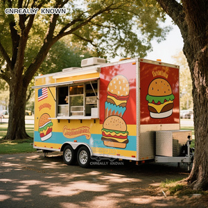 OEM Convenient & Safe Stainless Steel Mobile Trailer Fast Food Towable Application Movable Car <b>Square</b> Targeted - Product Image 1