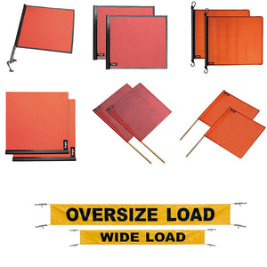 Cảnh Báo An Toàn Cờ Gắn Kết 18 "X 18" Bền Lưới Cờ Và 18 "X 84" Quá Khổ Tải Thời Tiết Chịu Mài Mòn An Toàn Dấu Hiệu Cho Trailer - Product Image 1