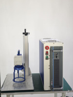 Nouvelle machine de marquage laser à fibre CNC portative de type split 100W MAX, refroidissement par air, prend en charge DXF/BMP/AI/DWG/LAS/DST, haute précision