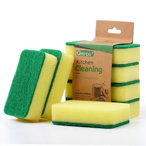 Usine de haute qualité en gros éponges anti-rayures robustes tampons à récurer lavage cuisine nettoyage tampon à récurer pour le ménage